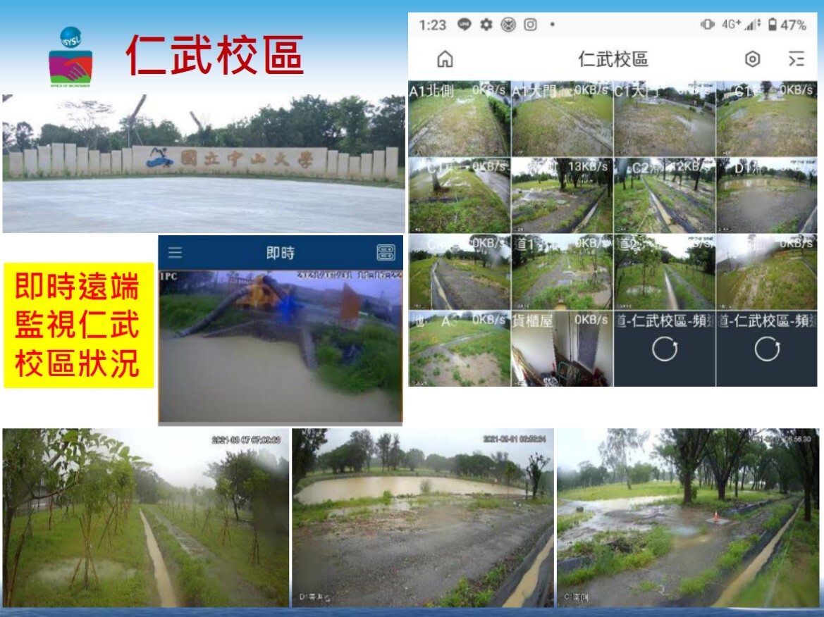 本校110年0806熱帶性低氣壓及西南氣流豪雨事件防洪情形(另開新視窗/jpg檔)圖片
